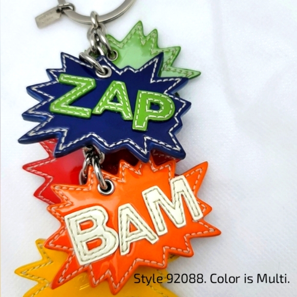 COACH Comic Book  Leather Keychain - Picture 2 of 4